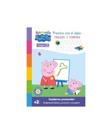 PEPPA PIG APRENDE PRACTICA CON EL LAPIZ TRZOS Y FORMAS