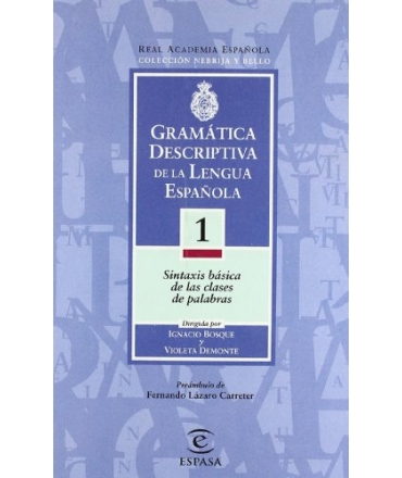 GRAMATICA DESCRIPTIVA DE LA LENGUA ESPAÑOLA. TOMO I